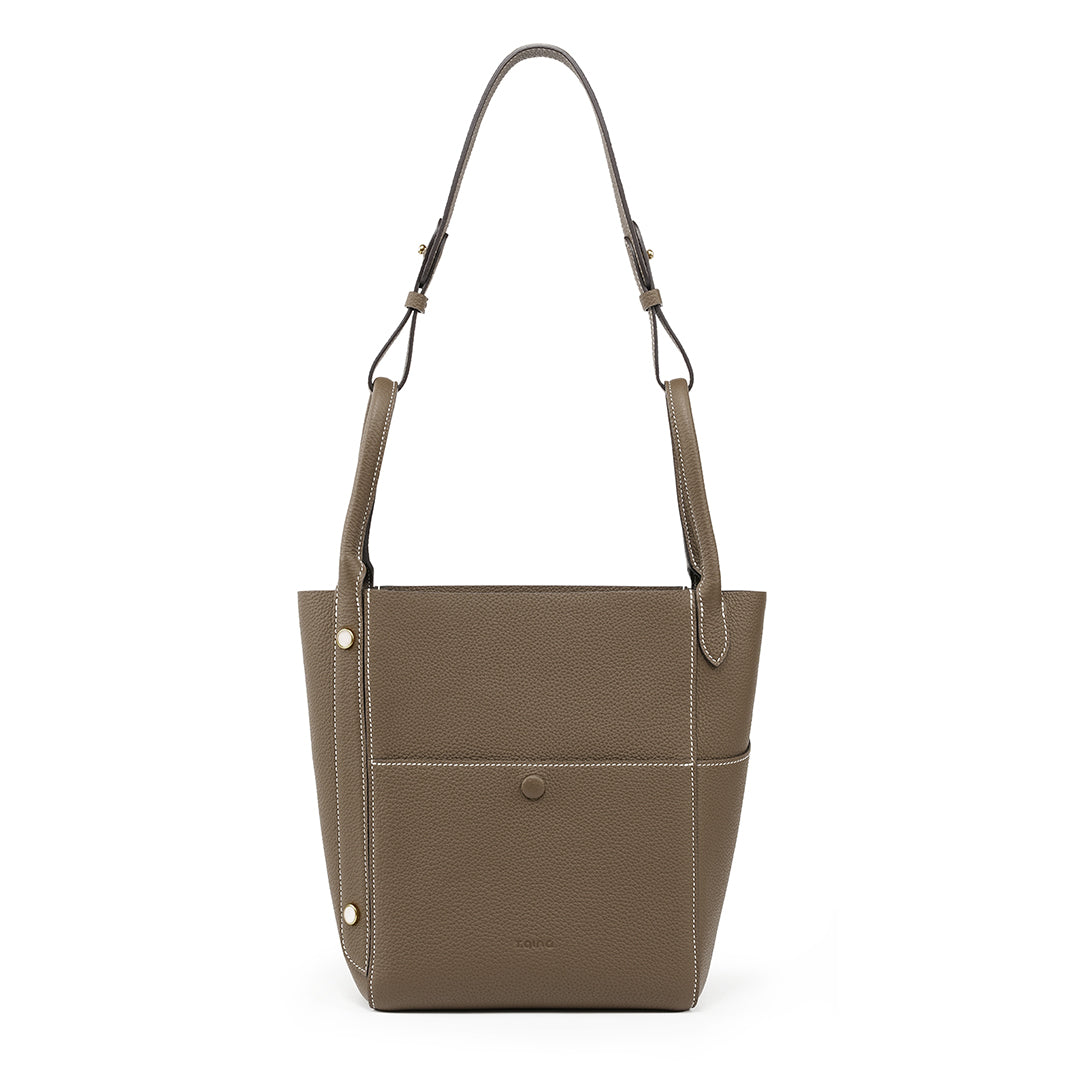 TIANQINGJI Handmade TOGO Leather Picotin Tote Bag - Large Size