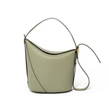 Ease Leather Shoulder Bucket Bag