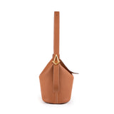 TIANQINGJI Handmade Gold Brown TOGO Leather Ease Bucket Bag