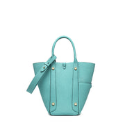 TIANQINGJI Handmade Macaron Blue TOGO Leather Picotin Tote Bag