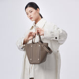 TIANQINGJI Handmade Etoupe TOGO Leather Picotin Tote Bag