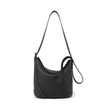 TIANQINGJI Handmade Elegant Black TOGO Leather Ease Bucket Bag