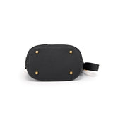 TIANQINGJI Handmade Elegant Black TOGO Leather Ease Bucket Bag