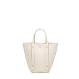 TIANQINGJI Handmade Cream White TOGO Leather Picotin Tote Bag - Small