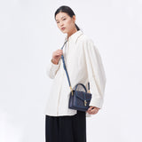 TIANQINGJI Handmade Blue EP SWIFT Leather Organ Crossbody Bag