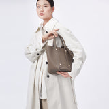 TIANQINGJI Handmade Etoupe TOGO Leather Picotin Tote Bag