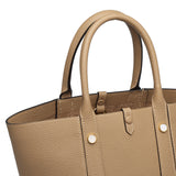 TIANQINGJI Handmade Milk Tea TOGO Leather Picotin Tote Bag