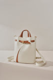 Functional Leather Bucket Bag Small Size