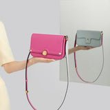 TIANQINGJI Handmade Violet SWIFT Leather Crossbody Gemini Saddle Bag