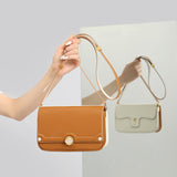 TIANQINGJI Handmade Biscuit SWIFT Leather Crossbody Gemini Saddle Bag