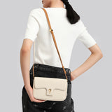 TIANQINGJI Handmade SWIFT Leather Crossbody Gemini Saddle Bag