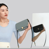 TIANQINGJI Handmade Blue SWIFT Leather Crossbody Gemini Saddle Bag