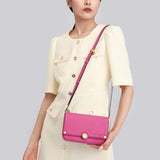 TIANQINGJI Handmade Violet SWIFT Leather Crossbody Gemini Saddle Bag