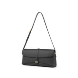 TIANQINGJI Handmade Black TOGO Leather Shoulder Bag