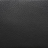 TIANQINGJI Handmade Black TOGO Leather Shoulder Bag