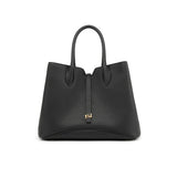 TIANQINGJI Handmade Black TOGO Leather Tote Bag