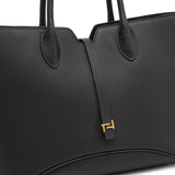 TIANQINGJI Handmade Black TOGO Leather Tote Bag