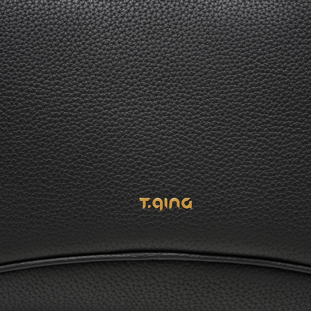 TIANQINGJI Handmade Black TOGO Leather Tote Bag