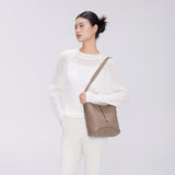 TIANQINGJI Handmade Etoupe TOGO Leather Bucket Bag