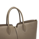 TIANQINGJI Handmade Etoupe TOGO Leather Tote Bag