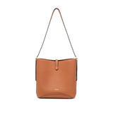 TIANQINGJI Handmade Gold Brown TOGO Leather Bucket Bag