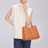 TIANQINGJI Handmade TOGO Leather Tote Bag