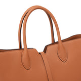 TIANQINGJI Handmade Gold Brown TOGO Leather Tote Bag