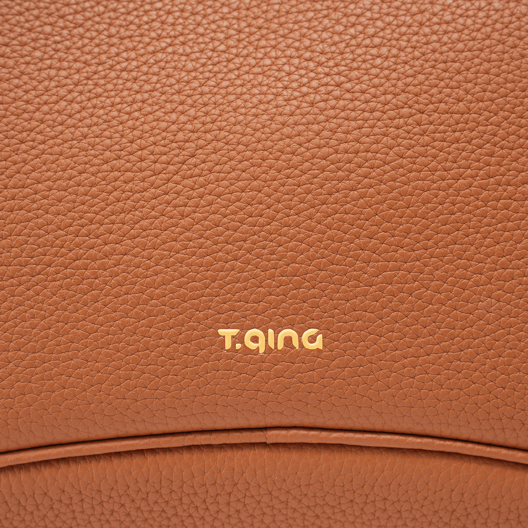 TIANQINGJI Handmade Gold Brown TOGO Leather Tote Bag