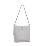 TIANQINGJI Handmade Gray TOGO Leather Bucket Bag