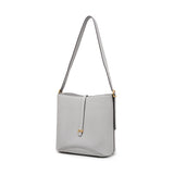 TIANQINGJI Handmade Gray TOGO Leather Bucket Bag