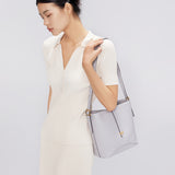 TIANQINGJI Handmade Gray TOGO Leather Bucket Bag