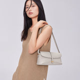 TIANQINGJI Handmade Gray TOGO Leather Shoulder Bag