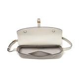 TIANQINGJI Handmade Gray TOGO Leather Shoulder Bag