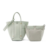 TIANQINGJI Handmade Light Green TOGO Leather Picotin Tote Bag