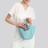 TIANQINGJI Handmade TOGO Leather Picotin Tote Bag - Size Middle (Old Version)