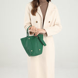 TIANQINGJI Handmade Green TOGO Leather Picotin Tote Bag