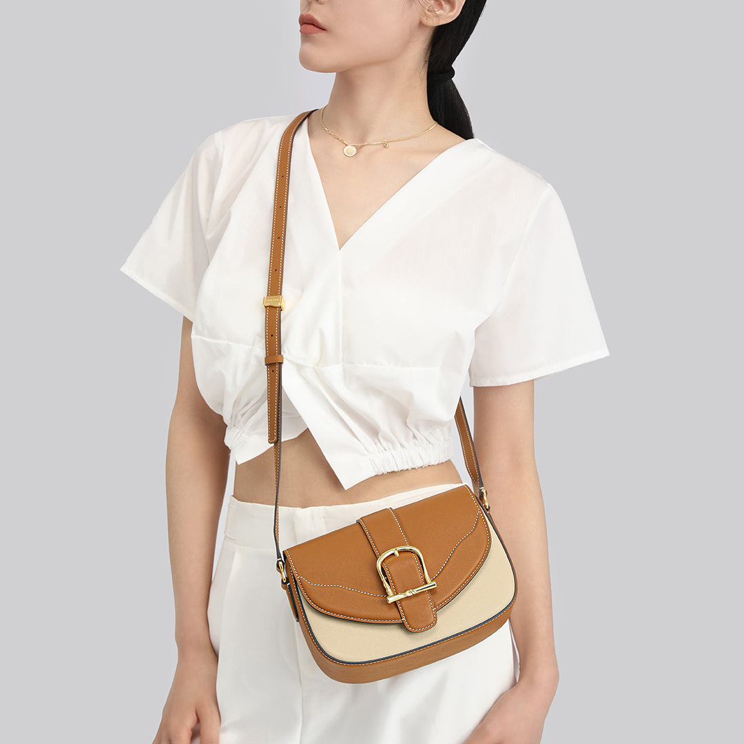 TIANQINGJI Handmade Swift Leather Crossbody Bag