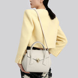 TIANQINGJI Handmade White TOGO Leather SongFu Tote Bag