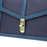 TIANQINGJI Organ Bag - Handmade Blue EP &amp; SWIFT Leather Crossbody Bag