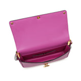 TIANQINGJI Handmade Violet SWIFT Leather Crossbody Gemini Saddle Bag