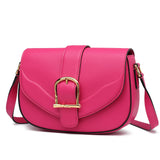 TIANQINGJI Handmade Pink SWIFT Leather Crossbody Flap Saddle Bags