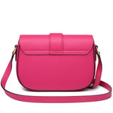 TIANQINGJI Handmade Pink SWIFT Leather Crossbody Flap Saddle Bags