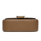 TIANQINGJI Handmade SWIFT Leather Crossbody Flap Saddle Bag