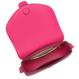 TIANQINGJI Handmade Pink SWIFT Leather Crossbody Flap Saddle Bags