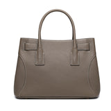 TOGO Leather Handmade Designer Tote Bag For Women -4- Etoupe - Tianqingji